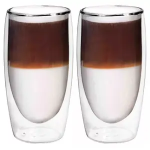 Набор двойных стаканов Arkolat Boral Latte Macchiato 2 шт 350 мл боросиликатное стекло