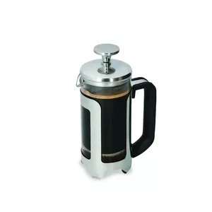 French Press La Cafetiere Roma 3 Cups Silver — 350 ml borosilicate glass, stainless steel body, heat-resistant handle