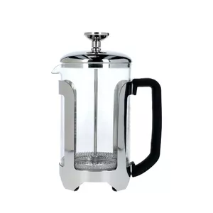 French Press La Cafetiere Roma 6 Cups Silver — 850 ml borosilicate glass, stainless steel body, heat‑resistant handle