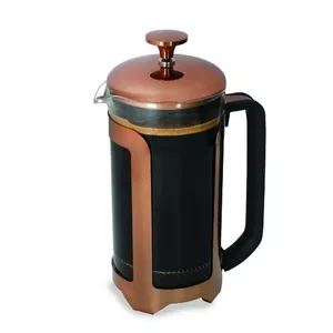 French press La Cafetiere Roma 8 Cups Copper, 1 L borosilicate glass, stainless steel frame, heat‑resistant handle