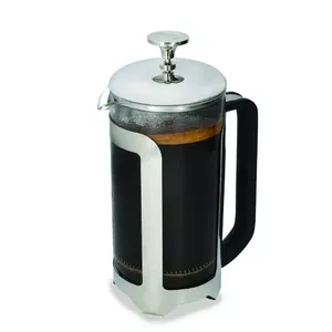 French press La Cafetiere Roma 8 Cups Silver — 1 L borosilicate glass, stainless steel frame, heat-resistant handle