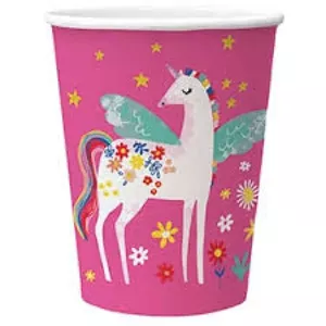 Paper party cups Paw Decor Collection Fairy Unicorn 250 ml, pack of 8