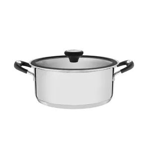 Saucepan Tramontina Solar Silicone Pot BR0162124/163 16 cm 1.8 L stainless steel induction-compatible