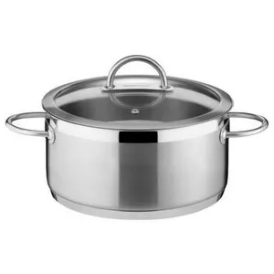 Pot Tescoma VISION 16 cm 1.5 L — stainless steel, induction-compatible, glass/stainless lid