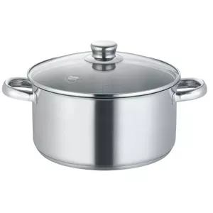 Casserole Berndes NEW ROMA 24 cm, 5.1 L, stainless steel body, non-stick coating, glass lid