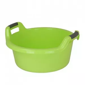 Round Plastic Bowl with Handles Arkolat LA8120803306Q30 27L — Green