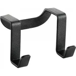 Hanging Hook METALTEX LAVA IT0135.26.02 — over-cabinet 2-hook metal hanger 6×4×4 cm, black