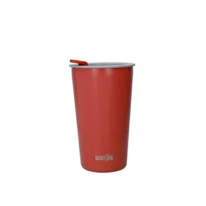 Термокружка для путешествий La Cafetière Pavia 400 мл, корпус из нержавеющей стали, крышка из биопластика, красная