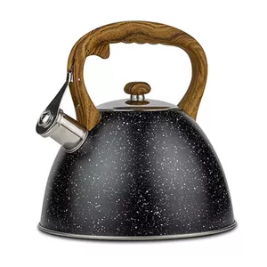 Чайник NAVA GR0210-175-030 3 л, нержавеющая сталь, индукционный, с деревянной ручкой и свистком