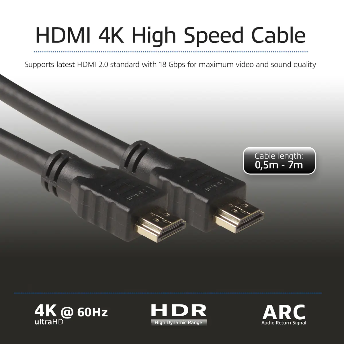 ACT High Speed HDMI v2.0 kabelis 3m AK3903 Photo 3