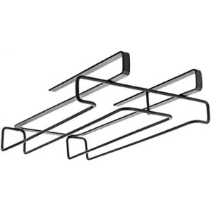 Glass holder METALTEX IT0136.11.14 — black stainless steel, 20×28×7 cm, holds 8 glasses