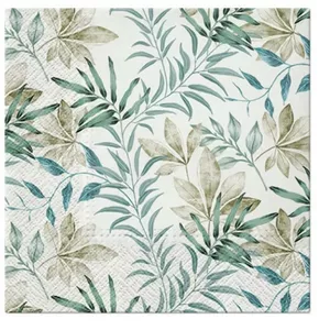 Papīra salvetes Paw Decor Collection PL11SDL126700 33×33 cm Natural Flow, kvadrātveida, vienslāņu