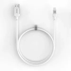 USB A to C cable Evelatus ETKCB-746AC1WH 1.2 m, aluminum housing, braided, white