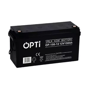 Герметичный VRLA AGM аккумулятор volt polska OPTI 12V 150 Ah (6AKUV150AG) для резервного питания и циклической эксплуатации