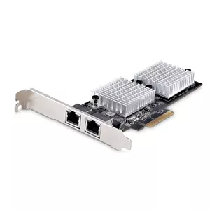 Сетевая карта StarTech 2‑портовая 10GbE PCIe — 10GBASE‑T / NBASE‑T, PCI Express, 10 Гбит/с, Jumbo Frame, проводная