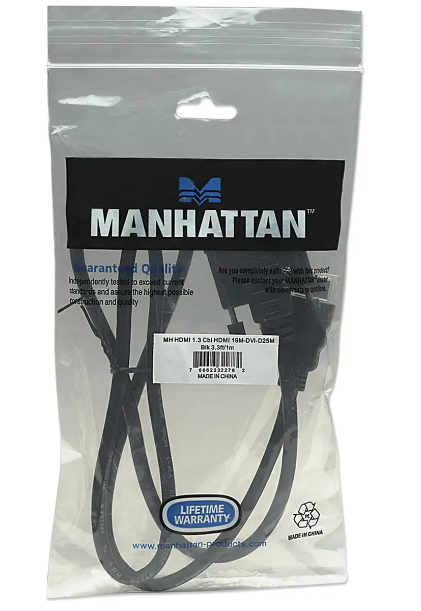 HDMI uz DVI-D kabelis Manhattan HDDVIMM1M Photo 5