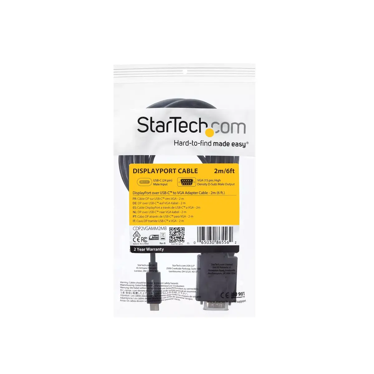 USB C to VGA Cable StarTech.com CDP2VGAMM2MB Photo 6