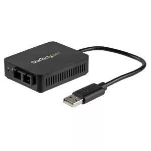StarTech.com USB to Fiber Optic Converter 100Mbps USB 2.0 100Base-FX SC Female Duplex Multimode Fiber 2Km