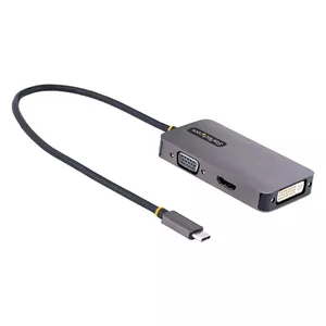 USB C Video Adapter StarTech 118-USBC-HDMI-VGADVI 4K 60Hz alumīnijs