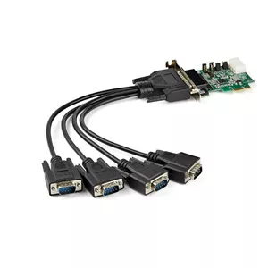 4-портовая PCI Express RS232 карта адаптера StarTech.com PEX4S953LP Низкопрофильная