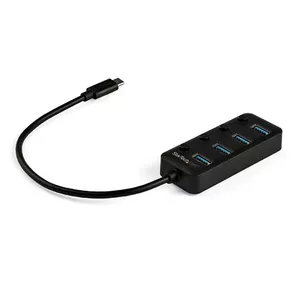 USB C Хаб StarTech.com HB30C4AIB 4x USB 3.0 Type-A Порты с Выключателями