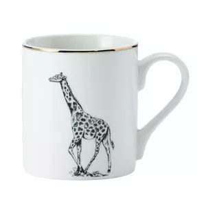 Porcelain mug MIKASA GB40MKCANGIRAFFE 280 ml White with gold decoration, giraffe motif