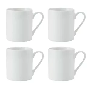 Mug MIKASA EGRET 380 ml set of 4, white porcelain