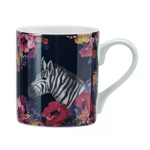 Porcelain mug Mikasa Wild at Heart Zebra 280 ml — porcelain, gift box, gold accents