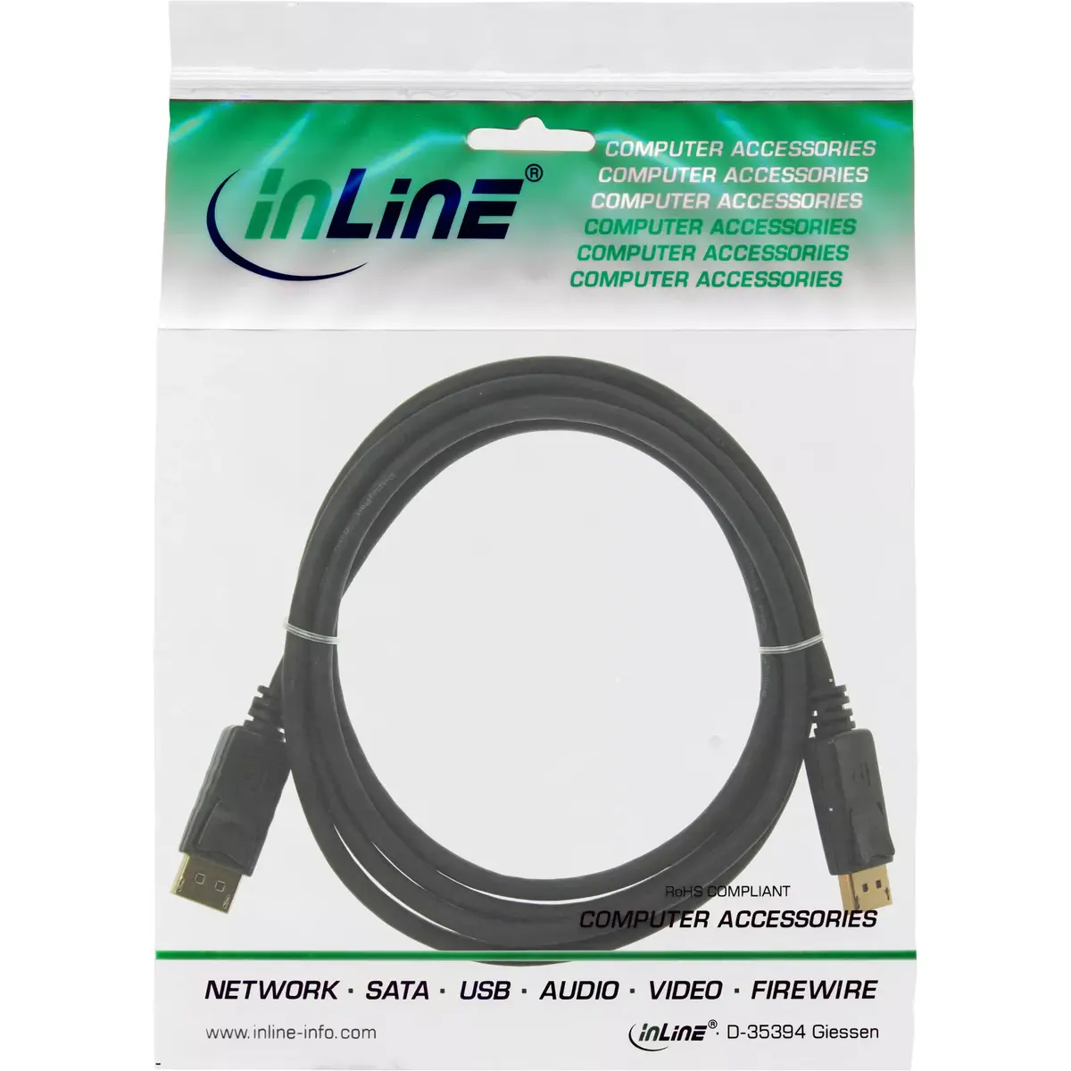 DisplayPort kabelis InLine 2m Photo 2