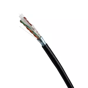 Tīkla kabelis DATACOM FTP vads CAT6 PE, Fca 100m spole, melns
