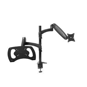 Desk mount TRUST Mara dual-arm monitor stand for 2 displays up to 32" – gas spring, VESA 75x75–100x100, max 16 kg, clamp, black