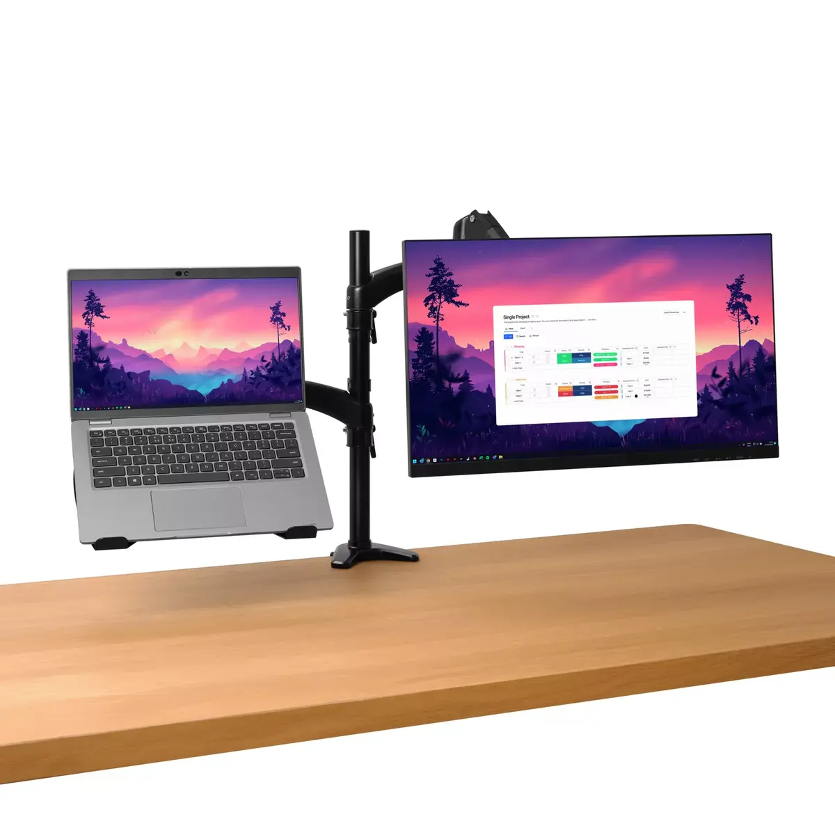 Desk mount TRUST Mara dual-arm for 2×32" monitors Photo 2