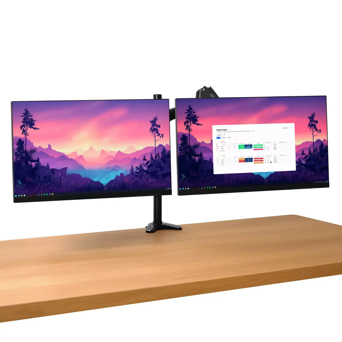Desk mount TRUST Mara dual-arm for 2×32" monitors Photo 4