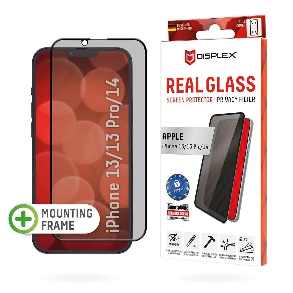 Ekrāna aizsargs Displex Privacy Full Cover