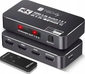 HDMI-переключатель TECHLY 3 порта 4K 60Hz модель 367171 для нескольких HDMI-источников