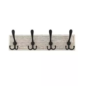 DOMAX_HOME HOOK CLOTHING WUN 2 C. 430 Clothes Hanger Black/Wood