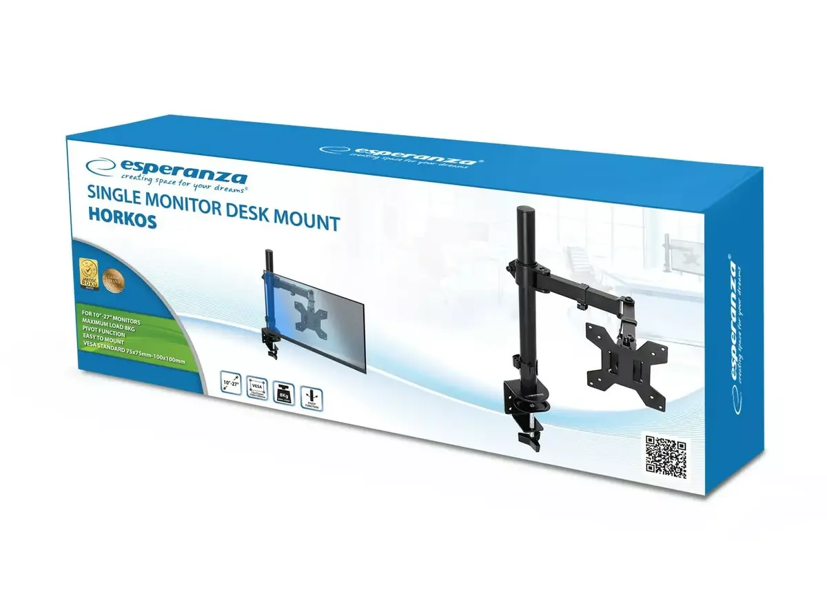 ESPERANZA ERW017 galda stiprinājums monitoram 10–27" Photo 6