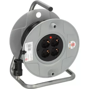 Кабельная катушка Brennenstuhl 1099150027 4 розетки 25 м Черный Серый
