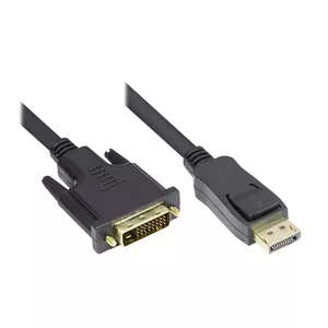 Video cable adapter Alcasa DP-DVI1 1 m DisplayPort DVI-D Black
