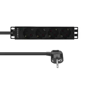 Lanview LVR-2MSCH-LIC-SCH4 10 collu 4 kontaktu Schuko kontaktligzdu bloks
