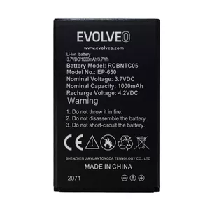 Аккумулятор Evolveo EasyPhone XG 1000 mAh для портативных устройств, модель EP-650-BAT