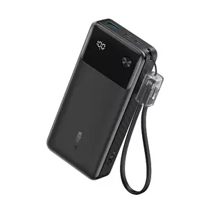 Portable power bank Anker A1384G11 20000 mAh, 30W PD, 2× USB‑C + 1× USB‑A, black