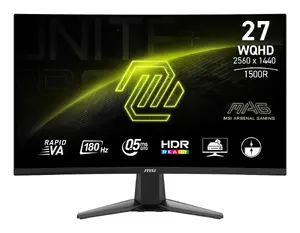 MSI MAG 27CQ6F Datora monitors 27" Quad HD LCD Rapid VA Melns 2560 x 1440 0.5 ms 180Hz