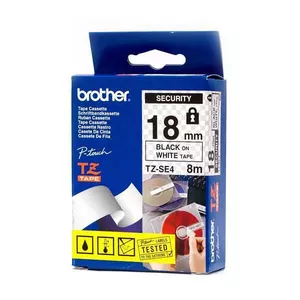 Tape Brother TZSE4 gloss laminated security tape, TZ type, 1.8 cm x 8 m, blue