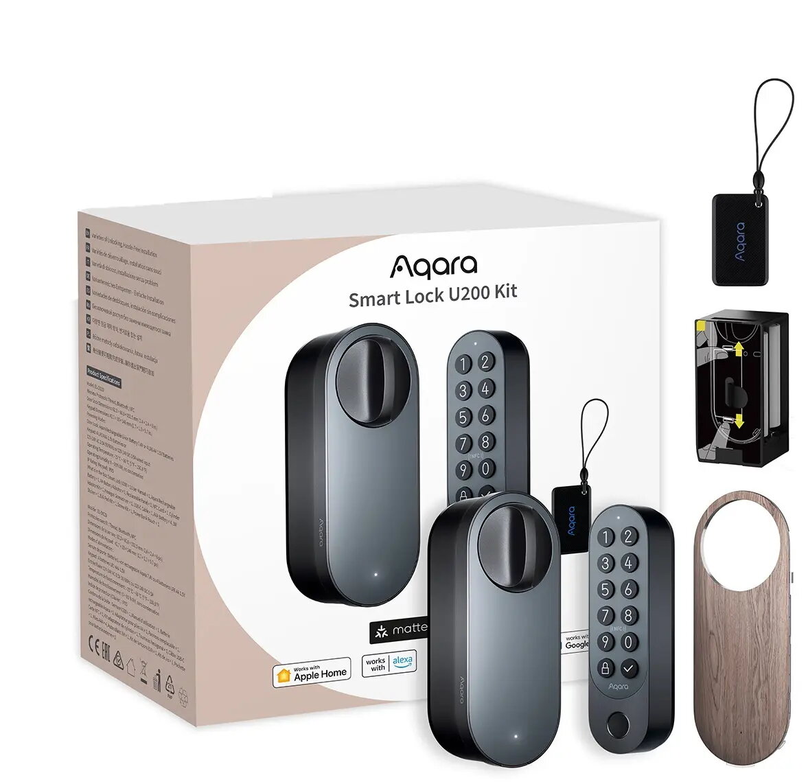 Aqara Smart Lock U200 EL-D02D-B viedā