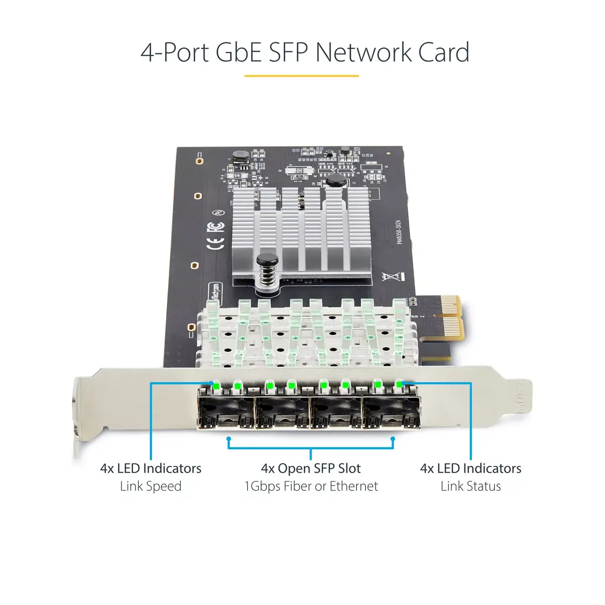 Сетевая карта StarTech.com 4-Port GbE SFP PCIe 2.0 x2 Photo 8
