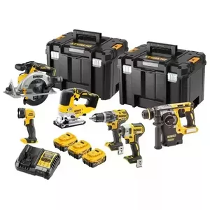 Toolkit DeWalt DCK690P3T 18V 3‑tool combo kit — Li‑Ion 18V, 5Ah batteries (3), charger, T‑Stak cases
