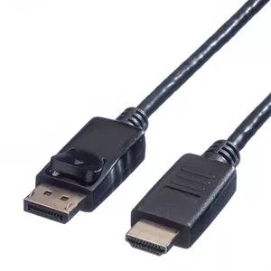 Value 11.99.5780 video kabeļu aksesuārs 1 m DisplayPort Melns