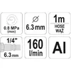 Gaisa kompresora piederumu komplekts Yato YT-2375 Photo 3