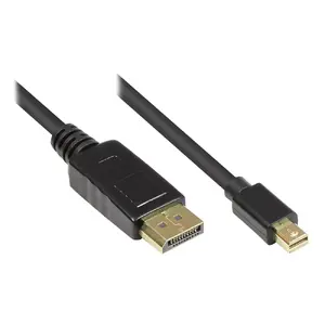 DisplayPort cable Alcasa DP-MDP1 1 m Mini DisplayPort Black